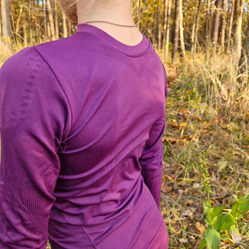 ZigZag Gualala bezšuvju bērnu termoveļas komplekts violets. Krekls
