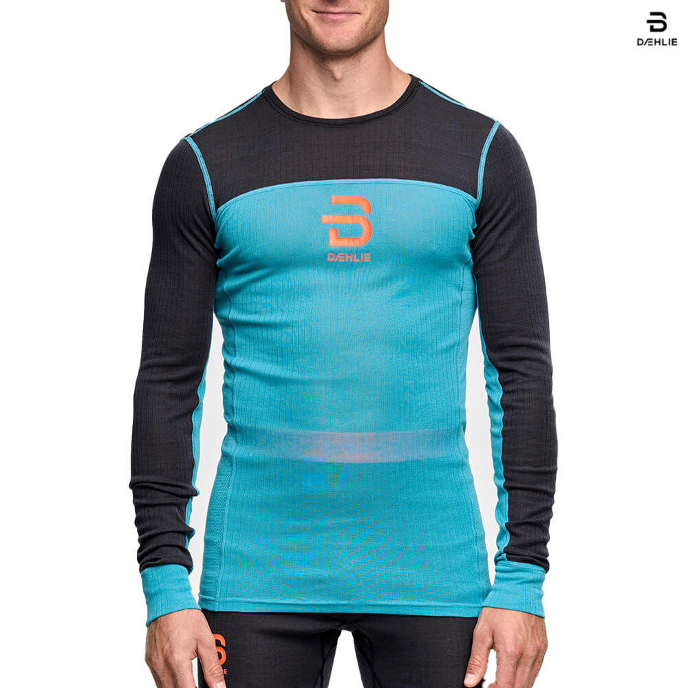 Bjorn Daehlie Performance-Tech LS Baselayer Shirt, Delphium Blue