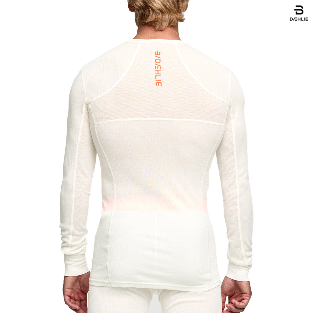 Bjorn Daehlie Performance-Tech LS Baselayer Shirt, White. No mugurpuses