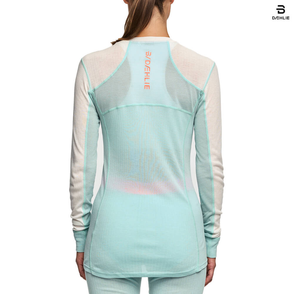 Bjorn Daehlie Performance-Tech LS Women's Baselayer Shirt, Iced Aqua. No mugurpuses