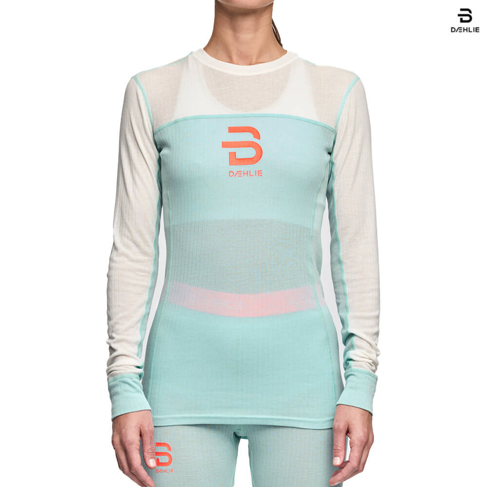 Bjorn Daehlie Performance-Tech LS Women's Baselayer Shirt, Iced Aqua