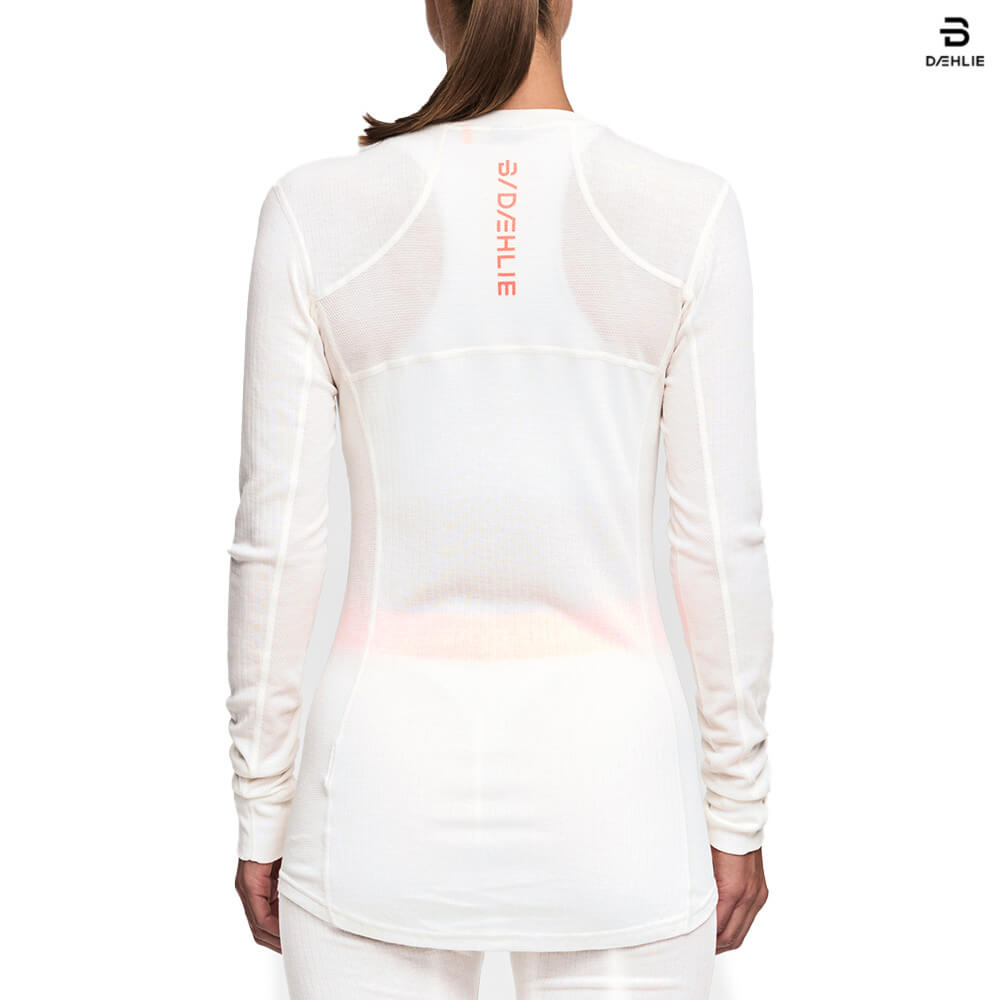 Bjorn Daehlie Performance-Tech LS Women's Baselayer Shirt, Snow White. No mugurpuses