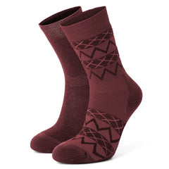 Johaug Wool Women's Socks, 2pk, Brownish Red
