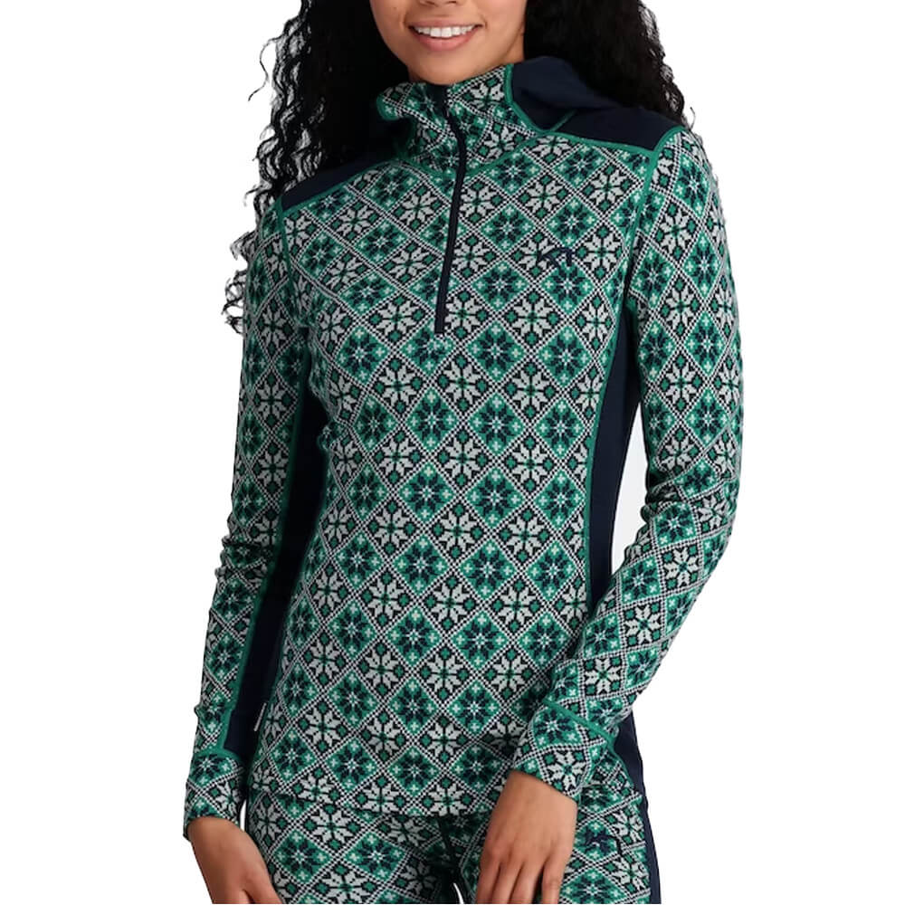 Kari Traa Rose Hood sieviešu merino krekls, Cress