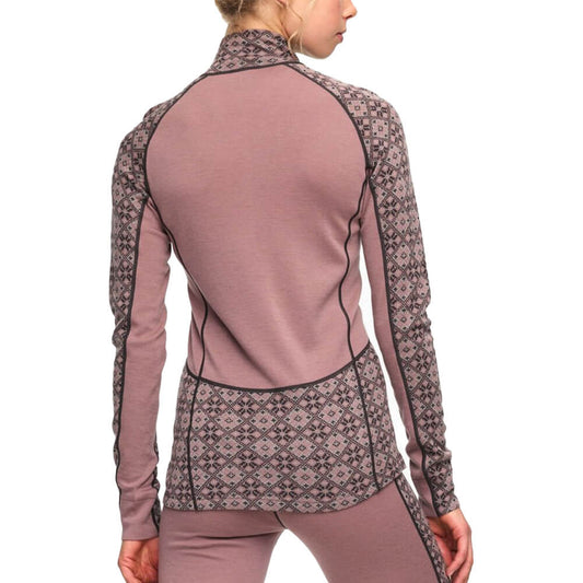 Kari Traa Rose Light Women's Merino Baselayer Half Zip, Taupe 2