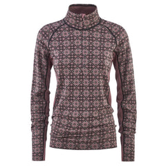 Kari Traa Rose Light Women's Merino Baselayer Half Zip, Taupe 3