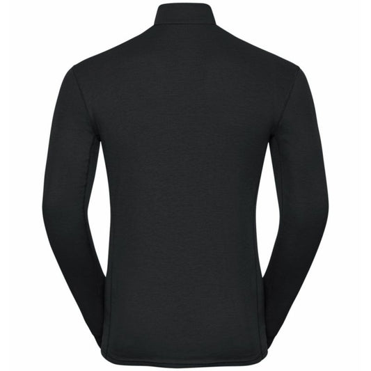 Odlo Active Warm Eco Half-zip silts vīriešu termo krekls. Melns. No mugurpuses