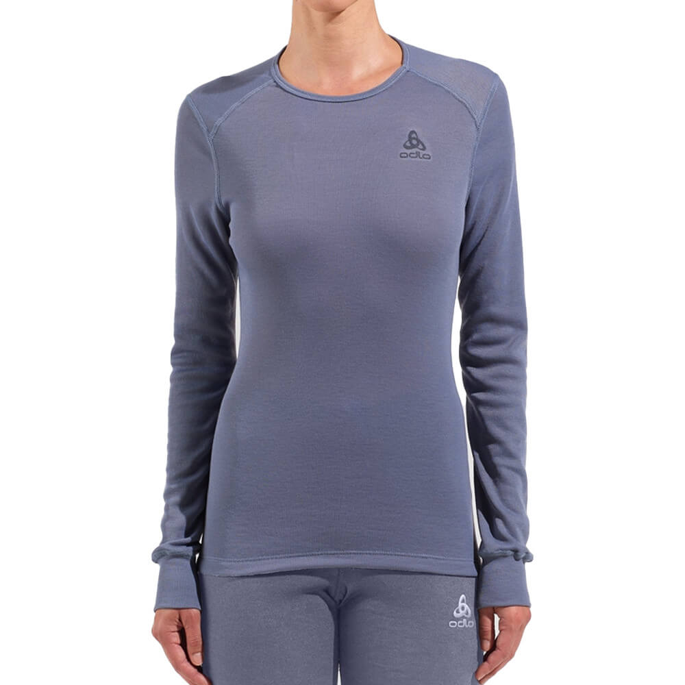 Odlo Active Warm Eco LS Women's Baselayer Top, Folkstone Gray