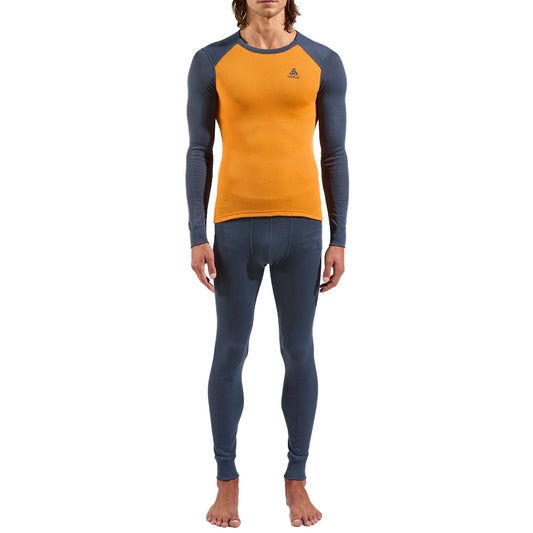 Odlo Active Warm Eco Men's Baselayer Set, Dark India Ink/Oriole