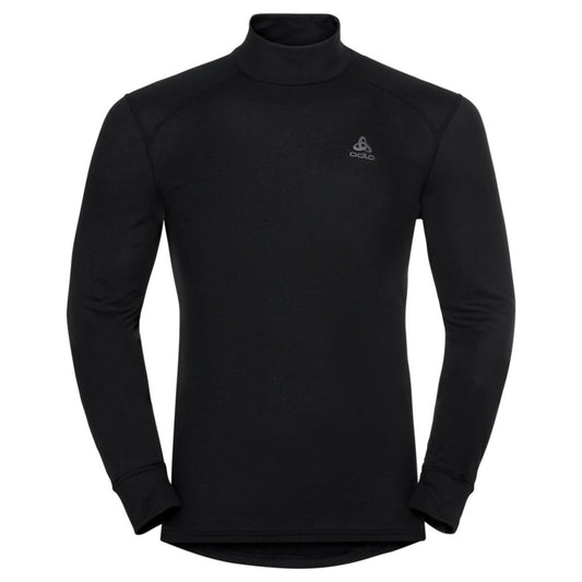 Odlo Active Warm Eco Men's Turtleneck Base Layer Top, Black