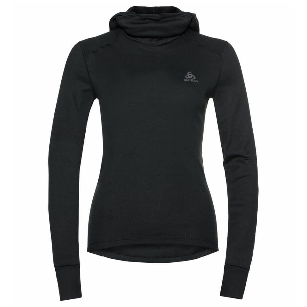 Odlo Active Warm Eco Women's Base Layer Top With Facemask, Black