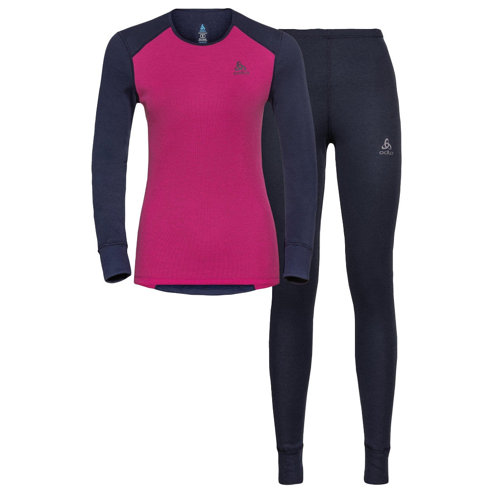 Odlo Active Warm sieviešu termoveļas komplekts, Dark Sapphire/Beetroot Purple