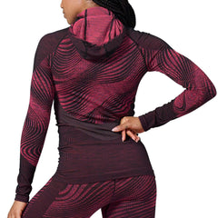 Odlo The Blackcomb ECO Women's LS With Facemask, Festival Fuchsia /Space Dye 2