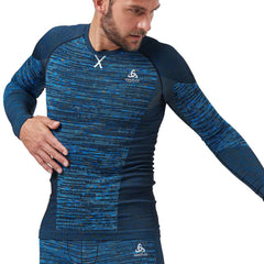Odlo The Blackcomb ECO LS Men's,  Indigo Bunting /Space Dye