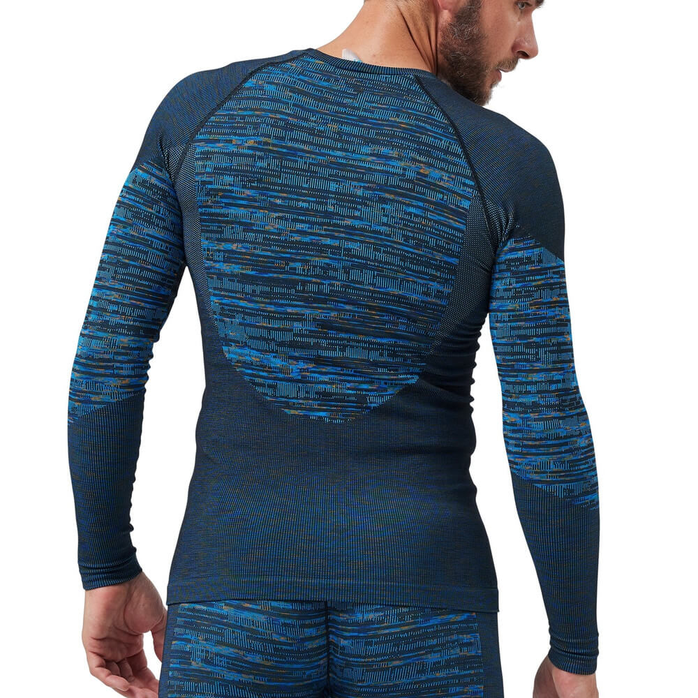 Odlo The Blackcomb ECO LS Half Zip Men's, Indigo Bunting /Space Dye 3