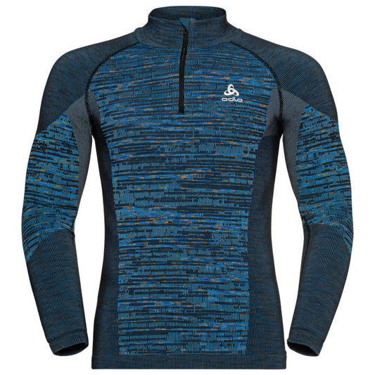 Odlo The Blackcomb ECO LS Half Zip Men's, Indigo Bunting /Space Dye