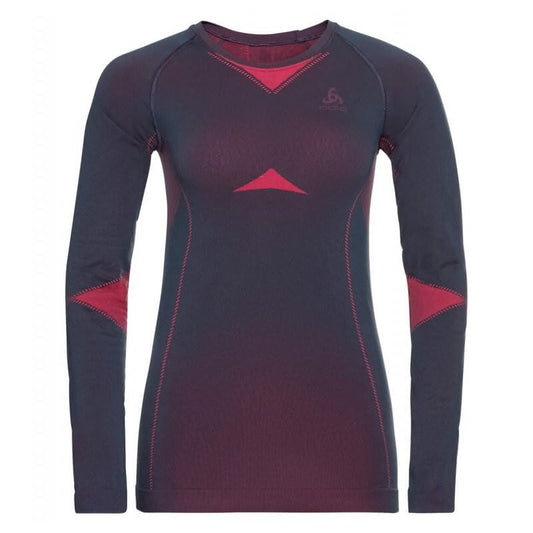 Odlo Performance Evo Warm Women's LS Baselayer, sapphire/purple