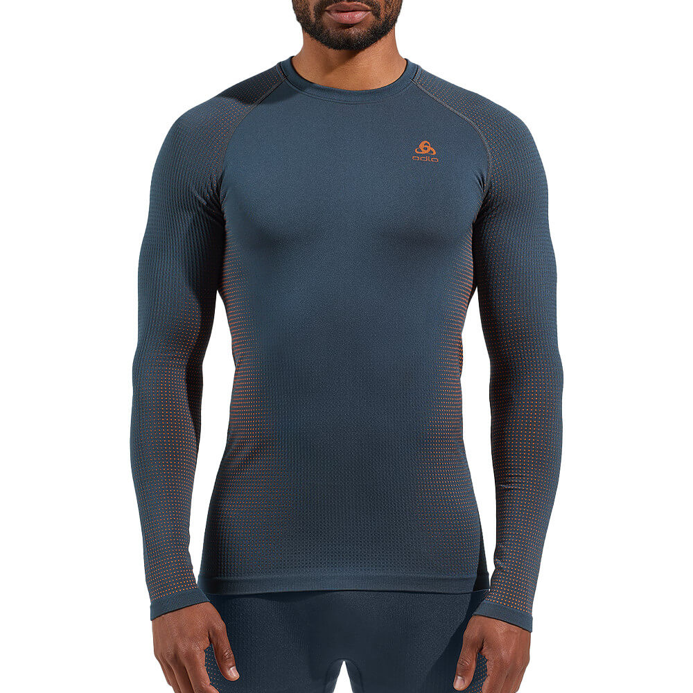 Odlo Performance Warm Eco LS Men's Baselayer, India Ink