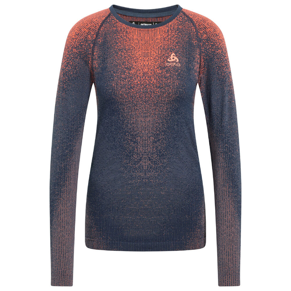 Odlo The Blackcomb Women's Base Layer Crew, India Ink