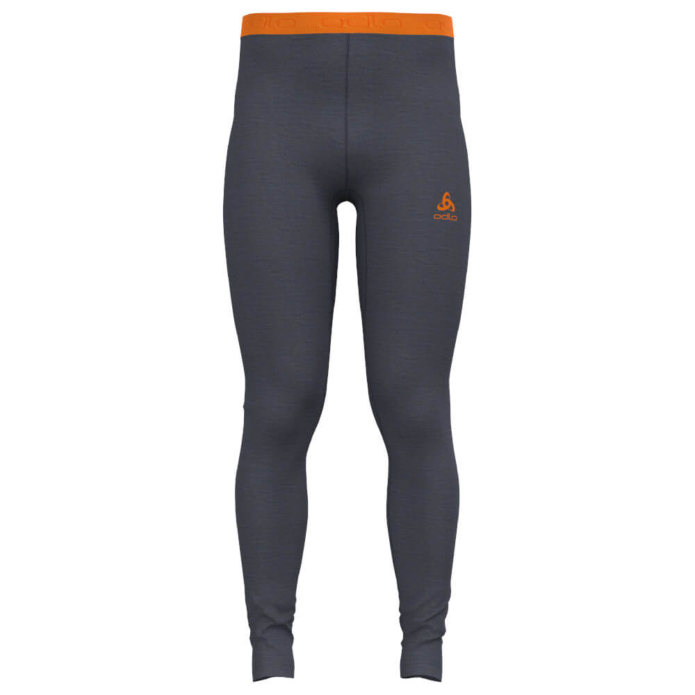 Odlo The Performance Wool 150 Men's Base Layer Pants, India Ink/Oriole 4