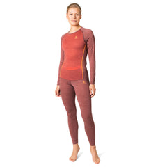 Odlo The Performance Wool 150 Women's Base Layer Crew Neck, Cinnabar