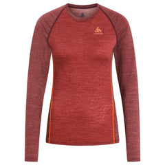 Odlo The Performance Wool 150 Women's Base Layer Crew Neck, Cinnabar