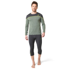 Odlo The Revelstoke Performance Wool Warm LS Men's Base Layer, Green/Grey