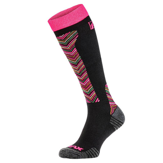 Relax Apres Women's Ski Socks, Black/Pink