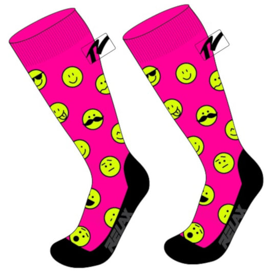 Relax Happy Kids Ski Socks, Pink | Bērnu Slēpošanas Zeķes