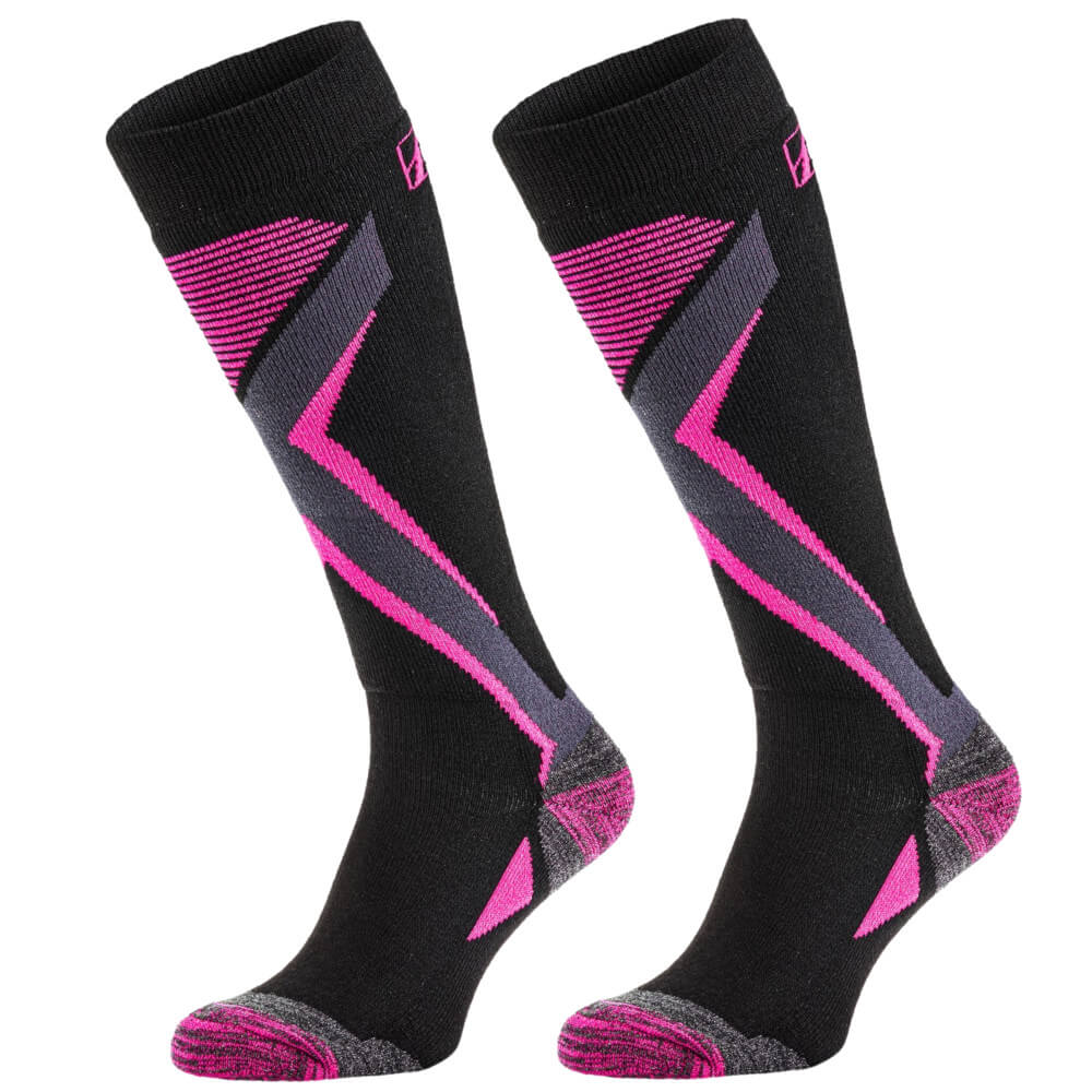 Relax Thunder Bērnu slēpošanas zeķes, Black/Pink