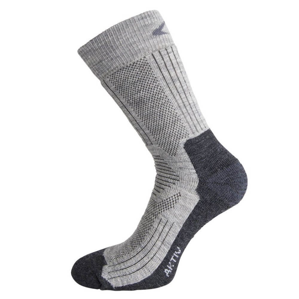 Ulvang Aktiv Merino Socks, Grey Melange | Merino Vilnas Zeķes