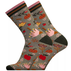 Uphillsport Lifestyle Autumn Garden Merino socks, green