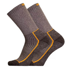 UphillSport Saana Hiking Socks With Merino, Brown Grey/Orange