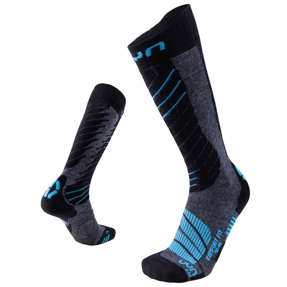 UYN Comfort Fit Ski Socks, Grey/Melange | Vīriešu Slēpošanas Zeķes