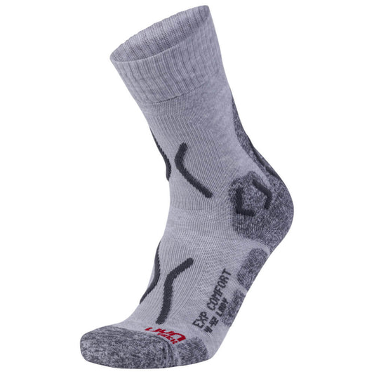 UYN Explorer Comfort Women's Trekking Socks, Light Grey/Melange