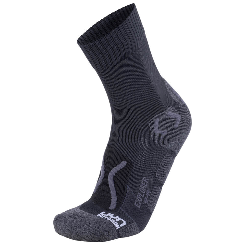UYN Explorer Men's Outdoor Socks, Black/Anthracite