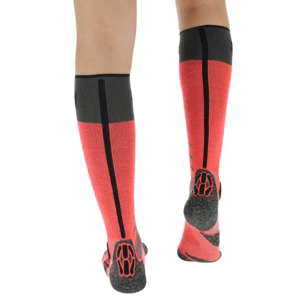 UYN Ski One Merino Women's Socks, Pink/Black 2