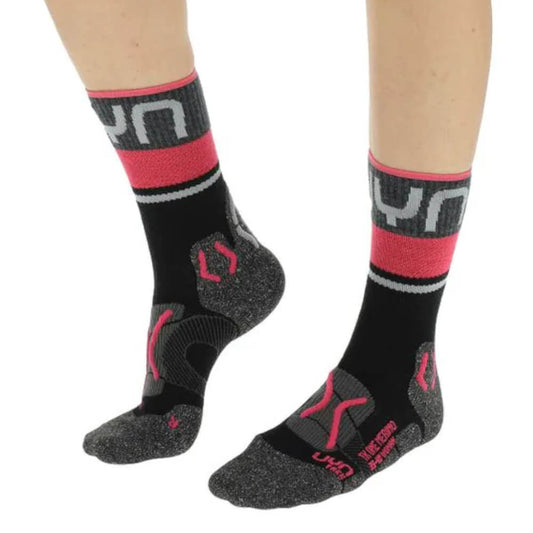 UYN Trekking One Merino Wool Women's Socks, Black/Pink 2