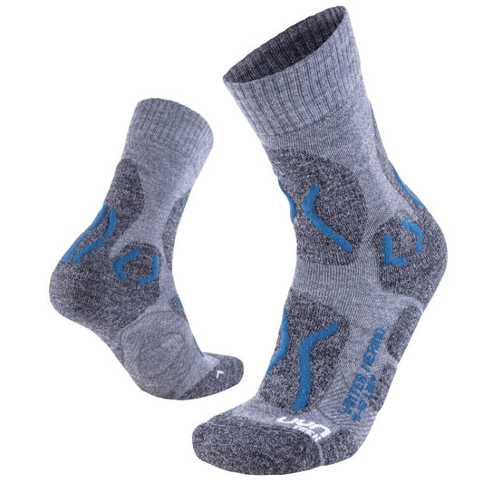 UYN Winter Merino Trekking Socks, Grey/Blue | Sieviešu Pārgājienu Zeķes