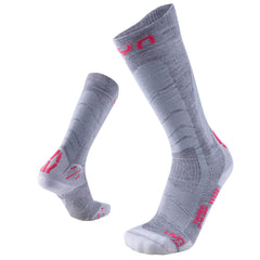 UYN Women's Ski Touring Socks, Silver/Fuchsia | Sieviešu Slēpošanas Zeķes