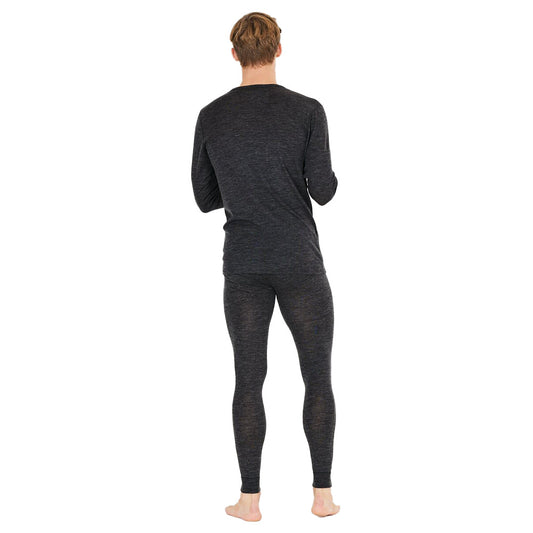 Whistler Cerro Men's Merino Wool L/S Baselayer Set, Black 2