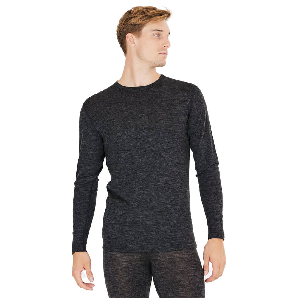 Whistler Cerro Men's Merino Wool L/S Baselayer Set, Black 3