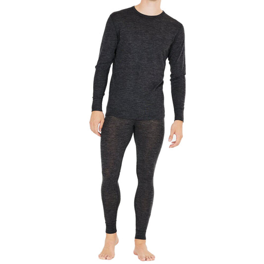 Whistler Cerro Men's Merino Wool L/S Baselayer Set, Black